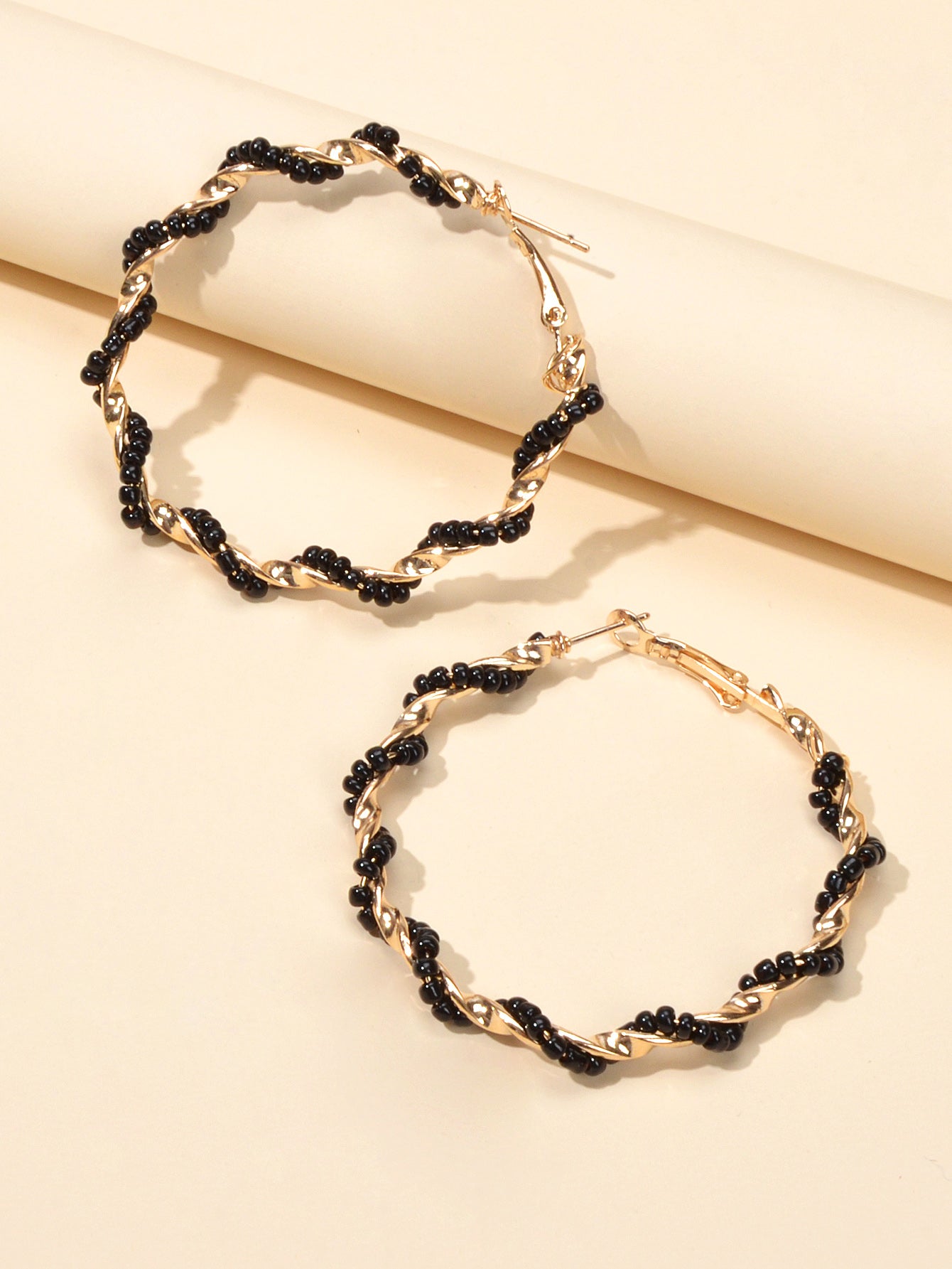 Bohemian Jewellery Seed Beads Decor Handmade Big Hoop Earrings Tribal