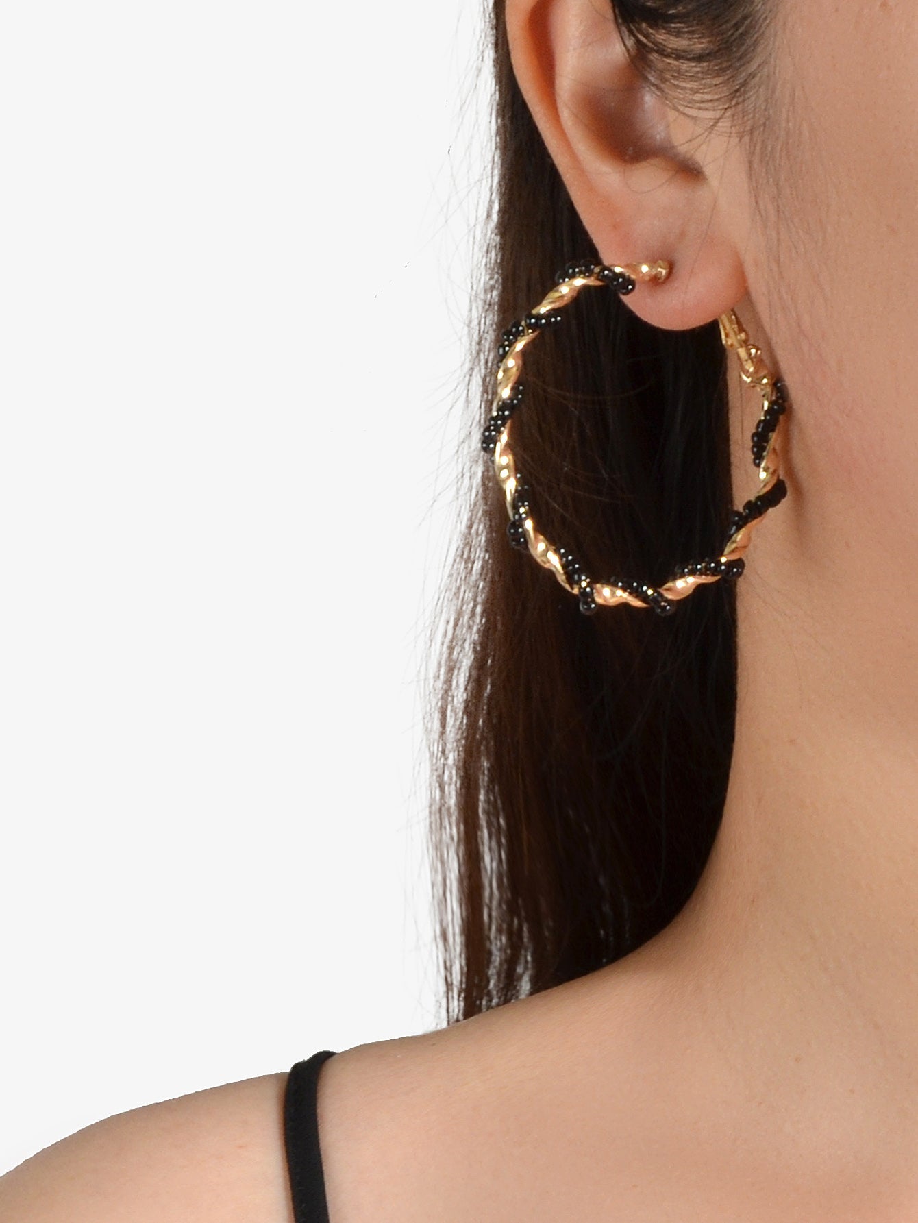 Bohemian Jewellery Seed Beads Decor Handmade Big Hoop Earrings Tribal