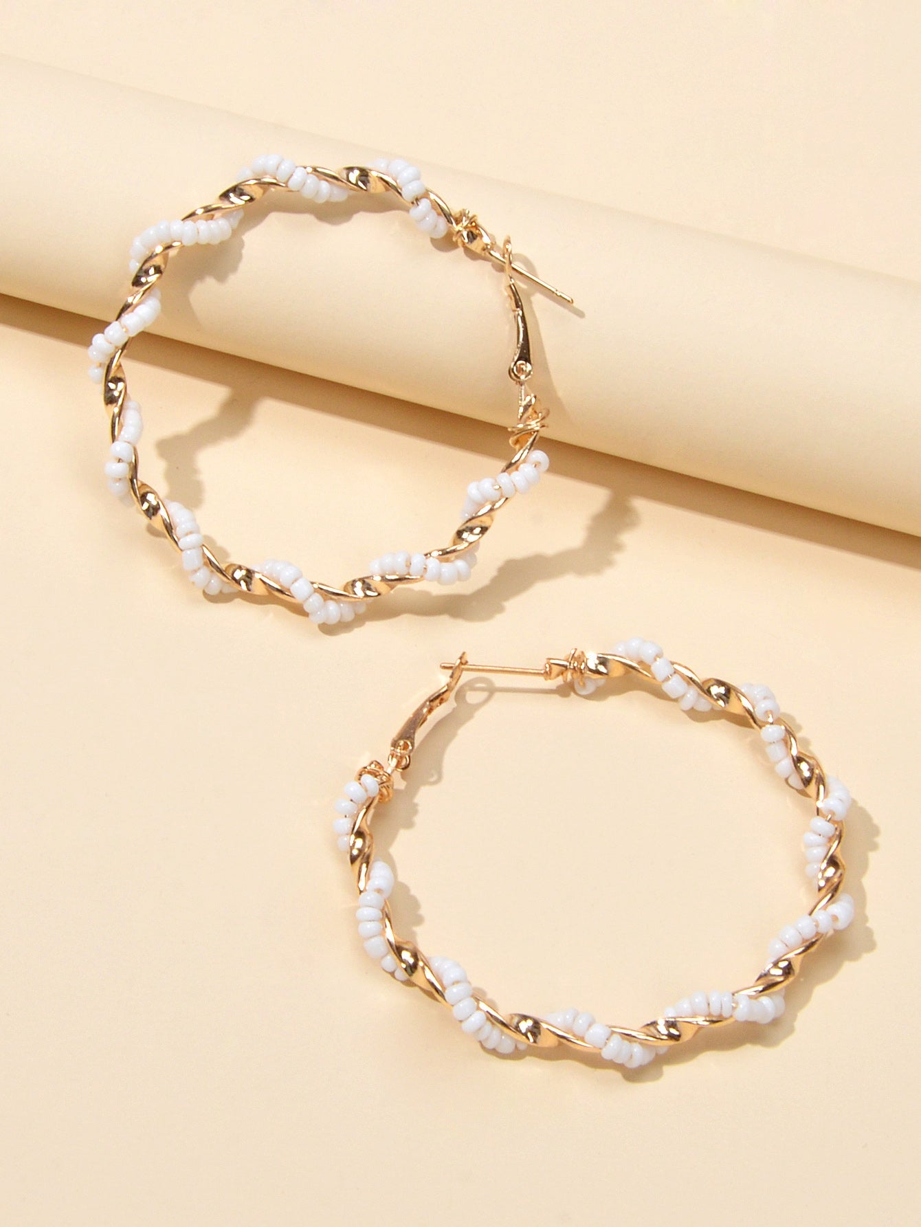 Bohemian Jewellery Seed Beads Decor Handmade Big Hoop Earrings Tribal