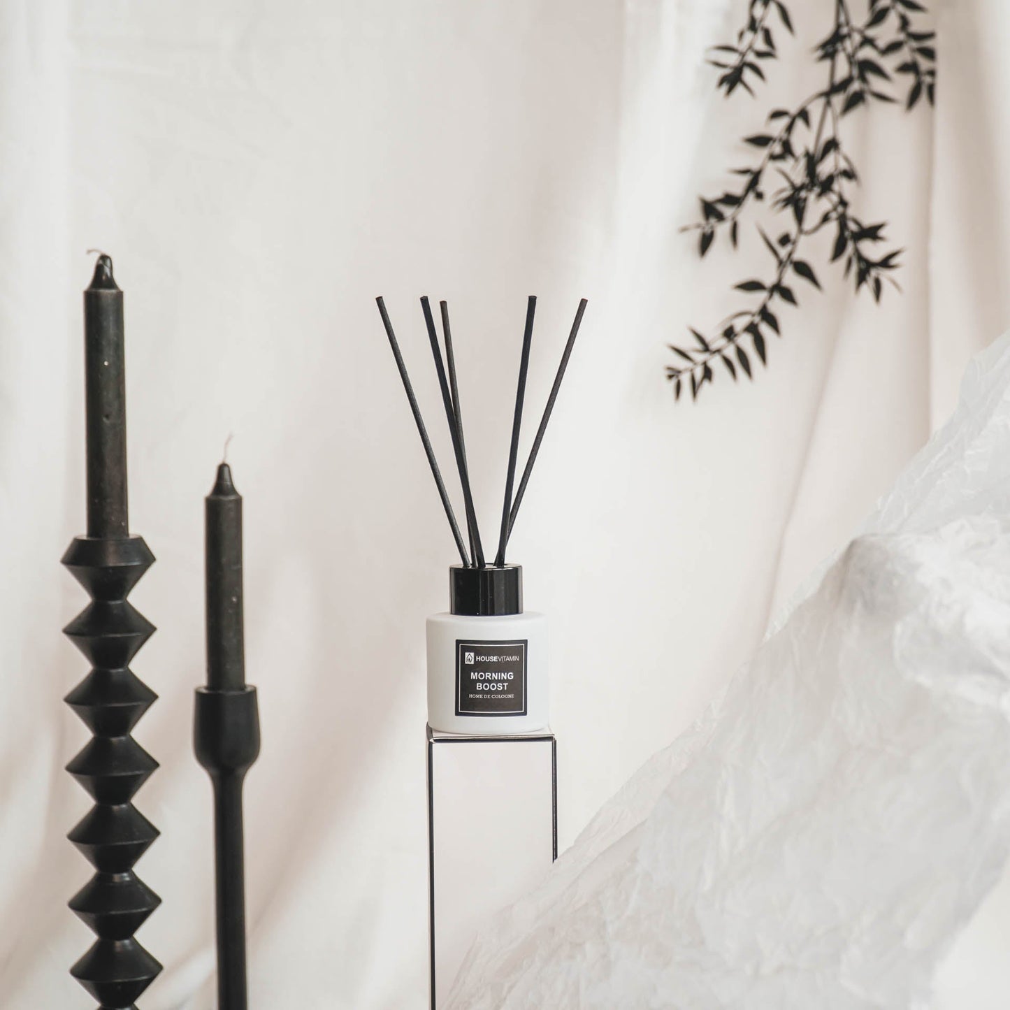 Reed Diffuser -Glass/ Fibre- 50 ml - Morning Boost