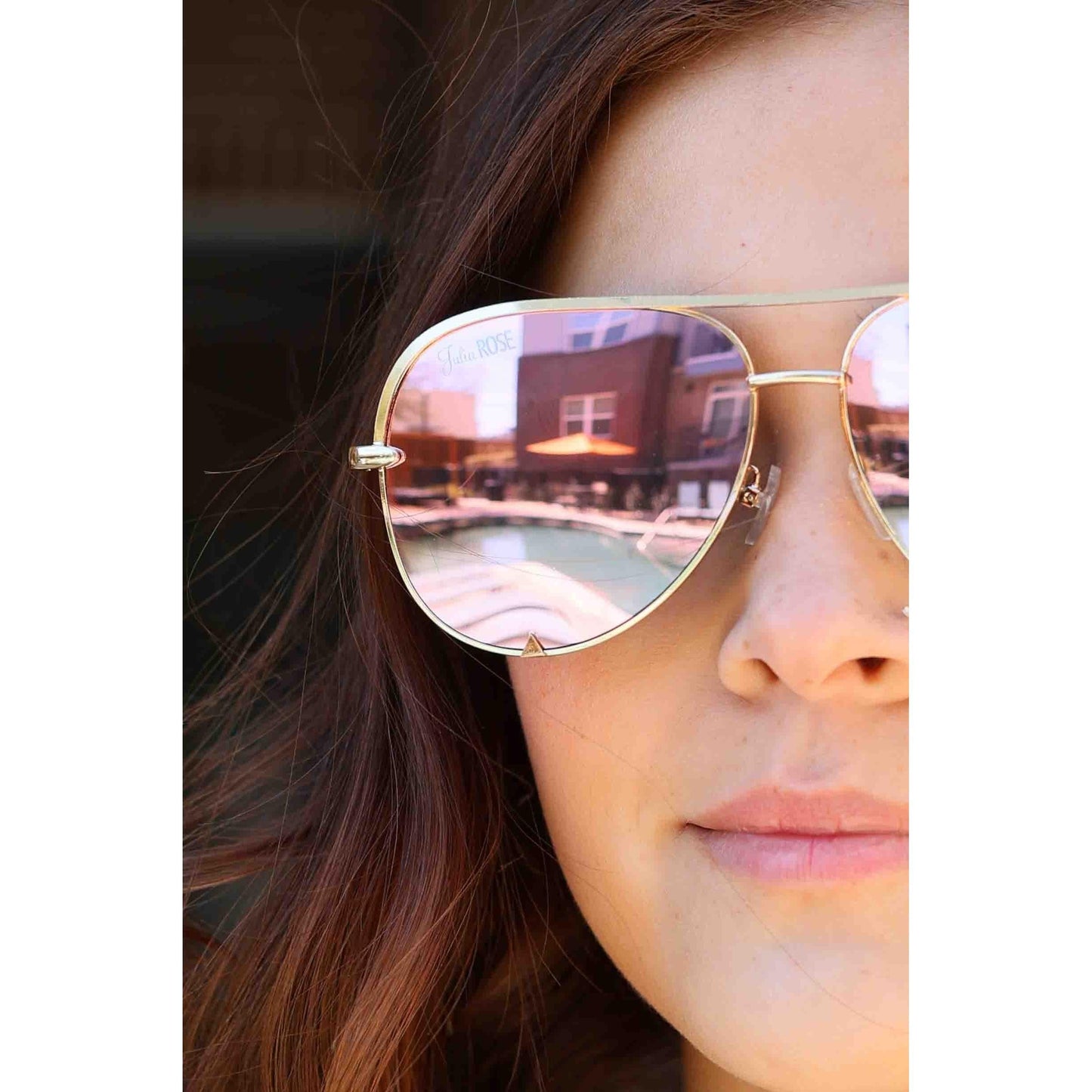 Alex Pink/Gold - High Quality Unisex Aviator Sunglasses