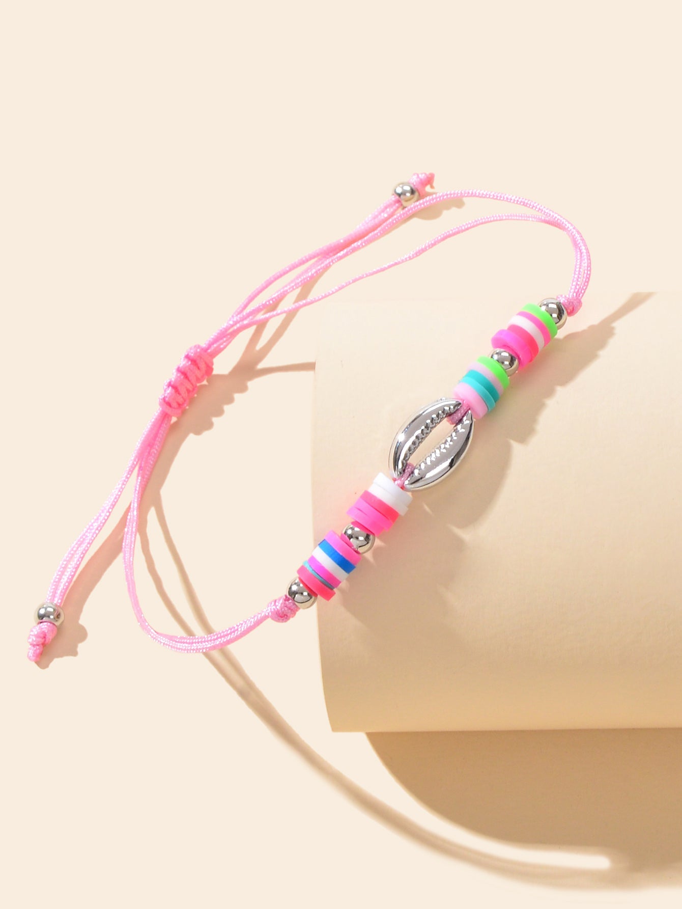 Boho Chic Candy Color Handmade Soft Beads Shell Anklet Adjustable Foot