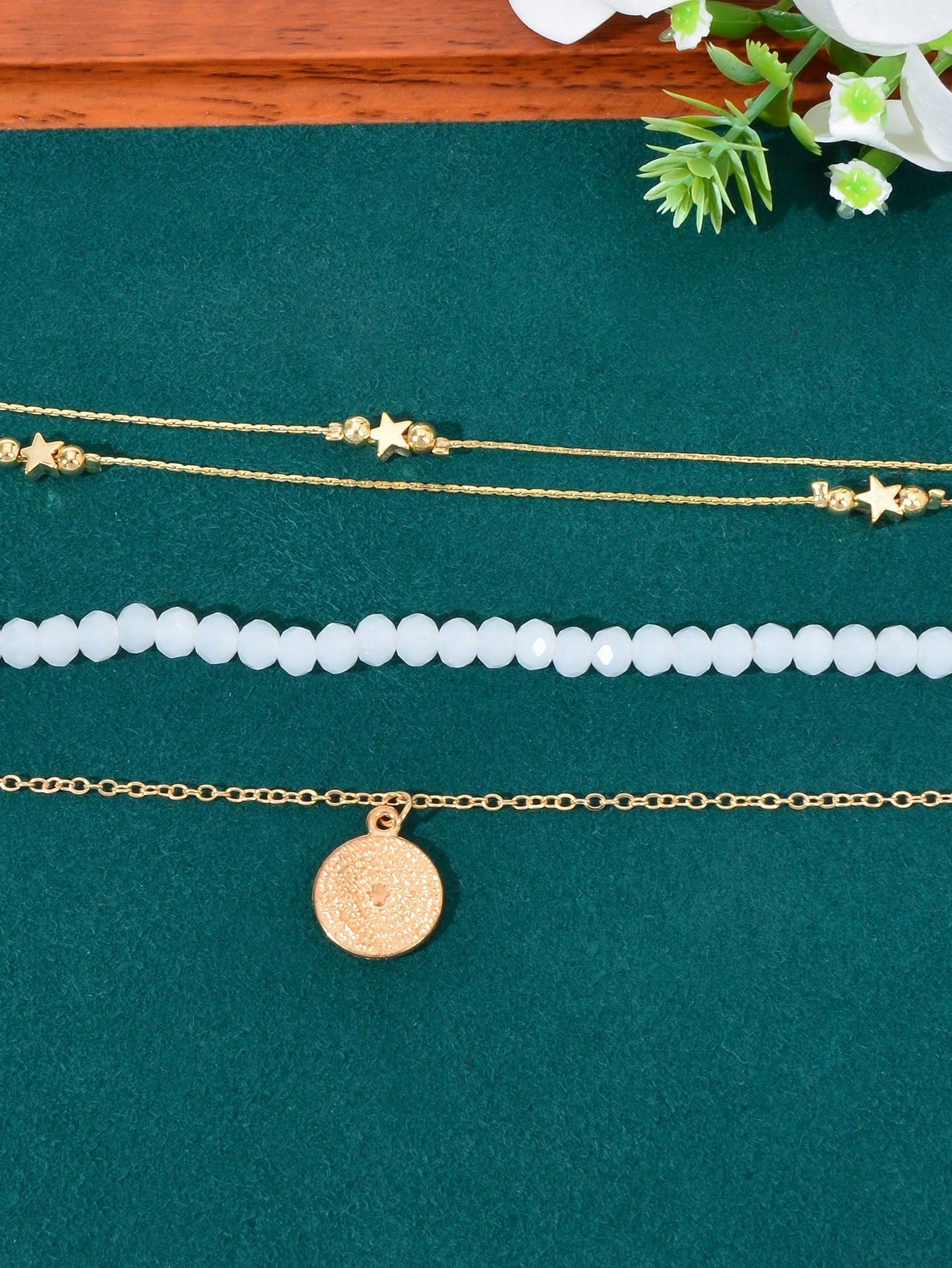 Beach Bliss Set of Two Multi-Layered Anklets Perfect for Vacation