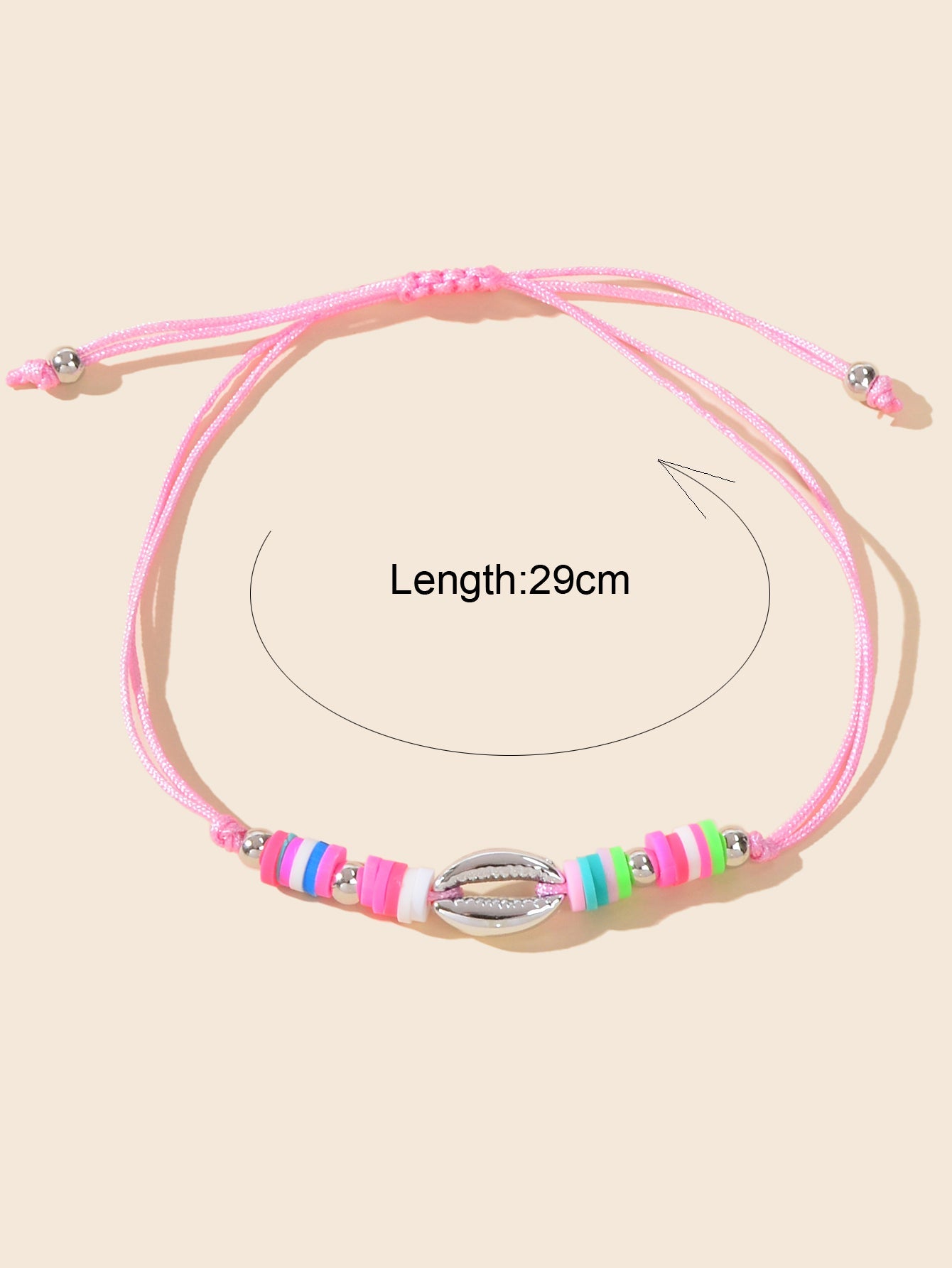 Boho Chic Candy Color Handmade Soft Beads Shell Anklet Adjustable Foot