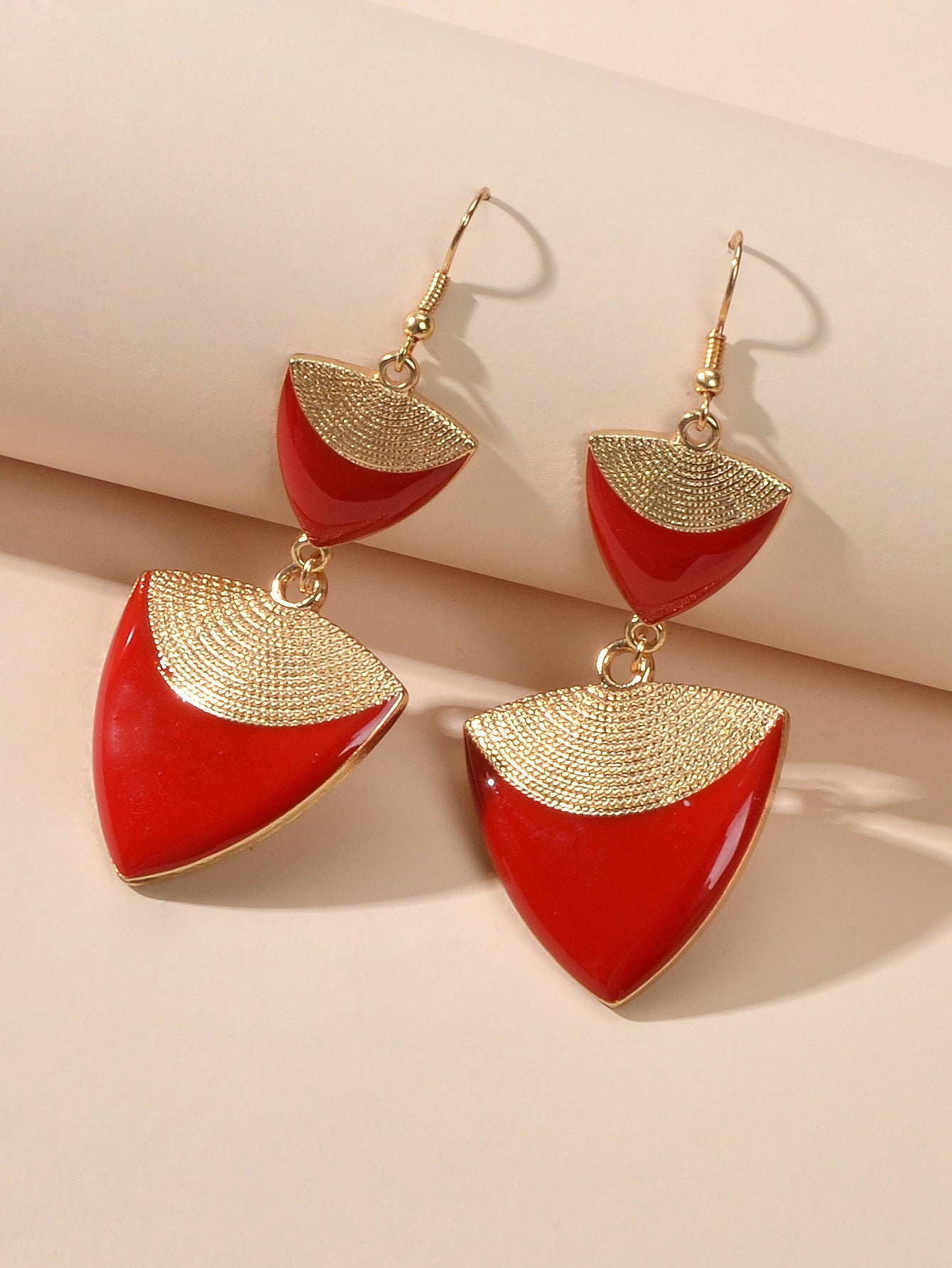 Indian Ethnic Traditional Jewellery Boho Chic Red Drop Dangle Earrings
