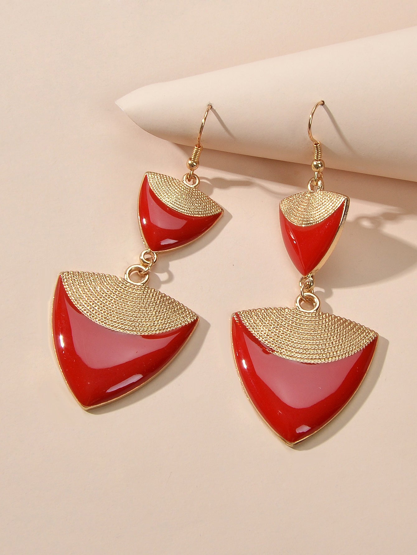 Indian Ethnic Traditional Jewellery Boho Chic Red Drop Dangle Earrings