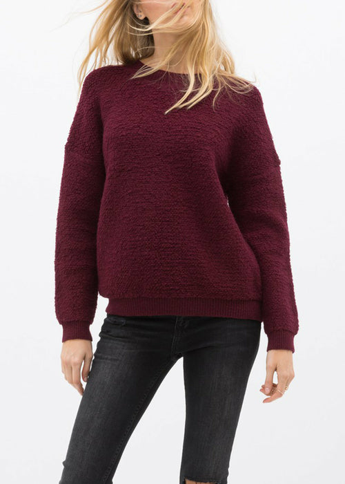 Rag Wool Knit Crew Neck Sweater