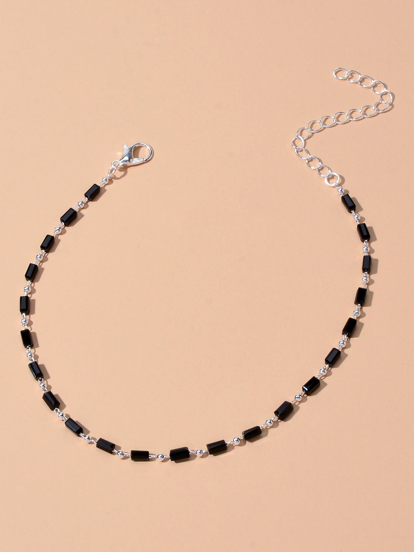 1 pc Foot Beach Jewellery Gold Chain Handmade Black Beads Anklet