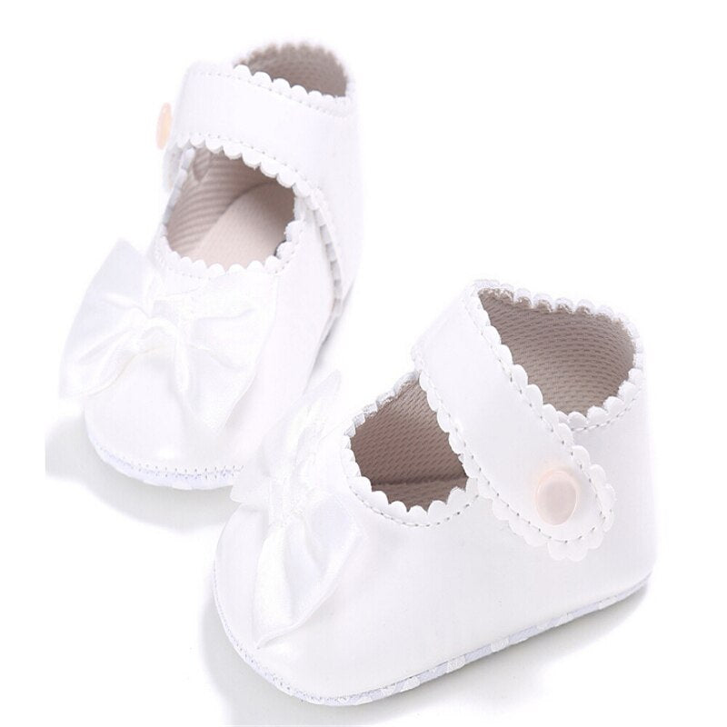 Baby Girl Shoes Princess Pu Leather Bow First