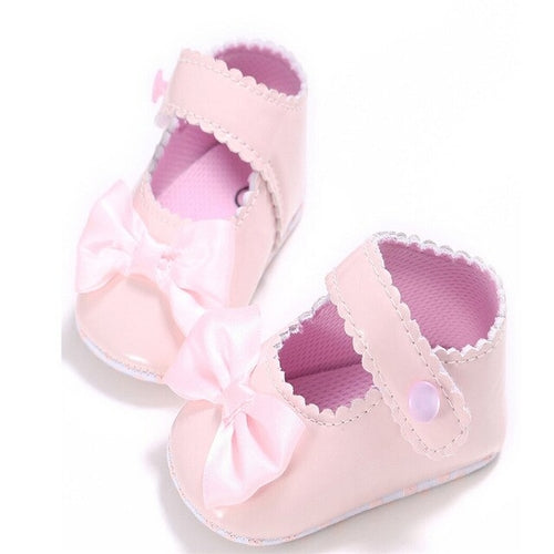 Baby Girl Shoes Princess Pu Leather Bow First
