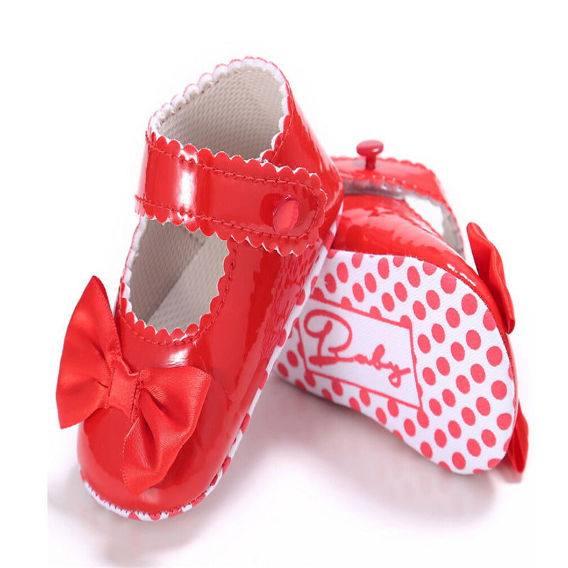 Baby Girl Shoes Princess Pu Leather Bow First