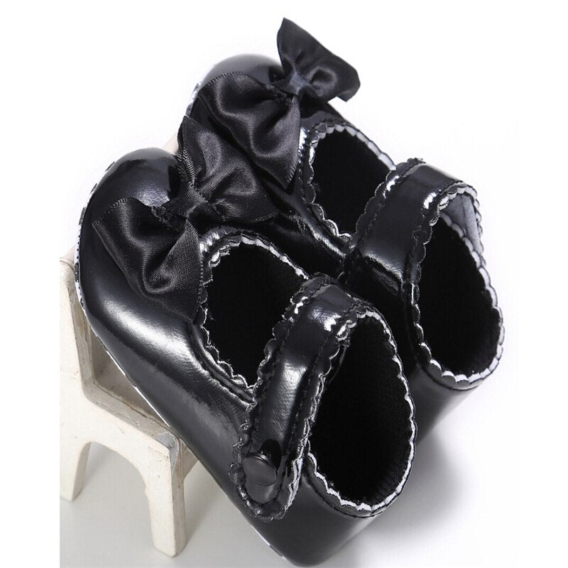 Baby Girl Shoes Princess Pu Leather Bow First