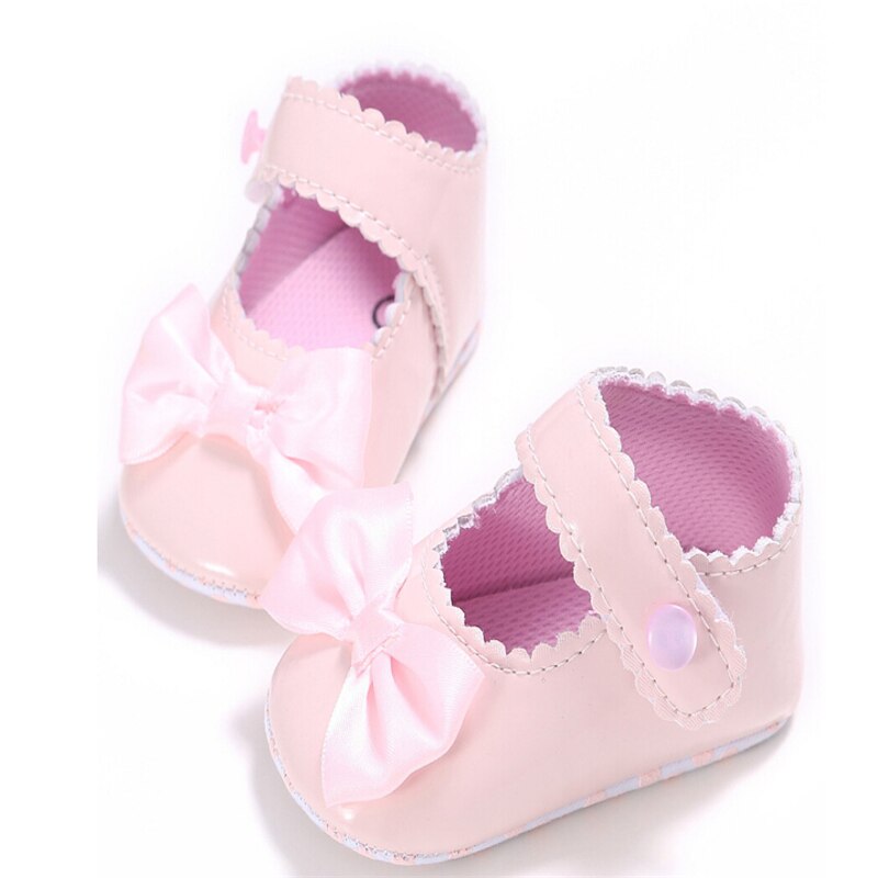 Baby Girl Shoes Princess Pu Leather Bow First