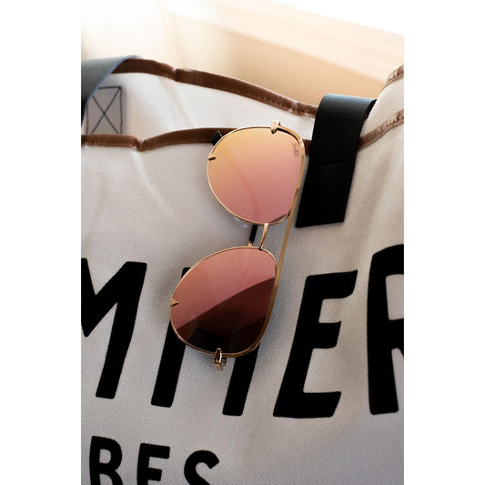 Alex Pink/Gold - High Quality Unisex Aviator Sunglasses