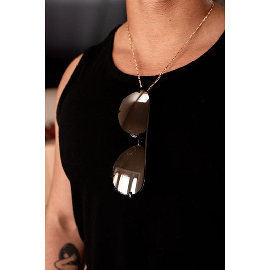 Alex - Black/Silver - High Quality Unisex Aviator Sunglasses *