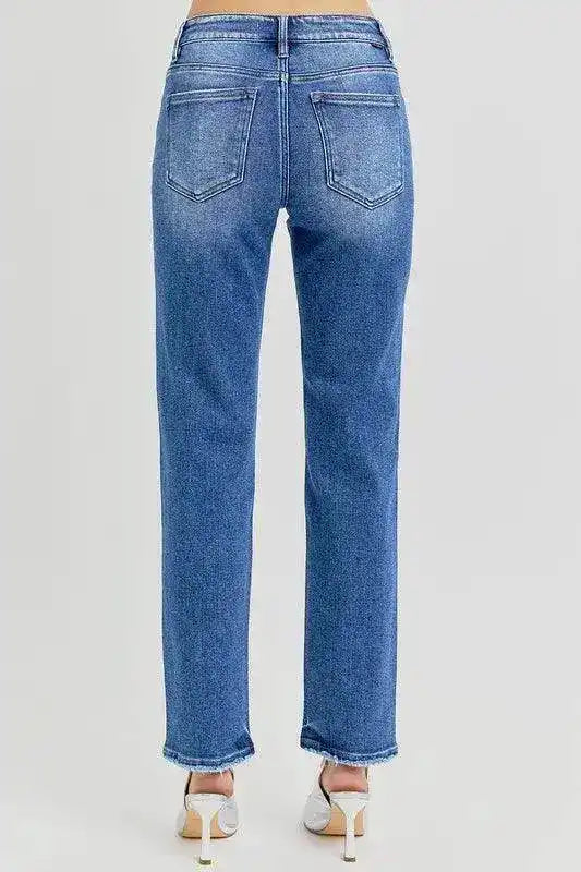 RISEN Mid Rise Ankle Tapered Jeans RDP5858