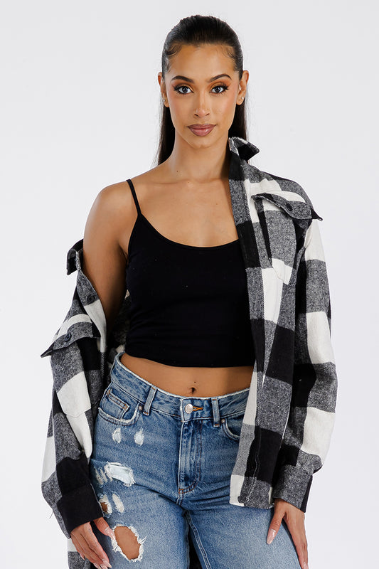 Boyfriend Oversized Soft Flannel Shacket FL503