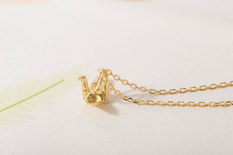 Silver Peace Bird Necklace