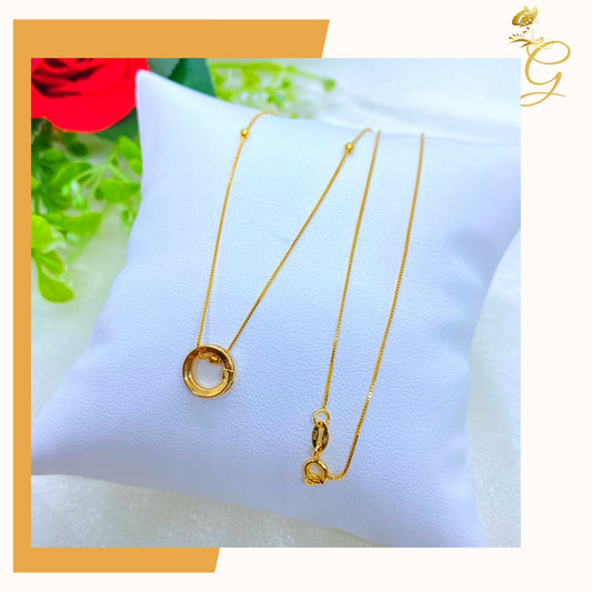 18K Real Gold Necklace 18”