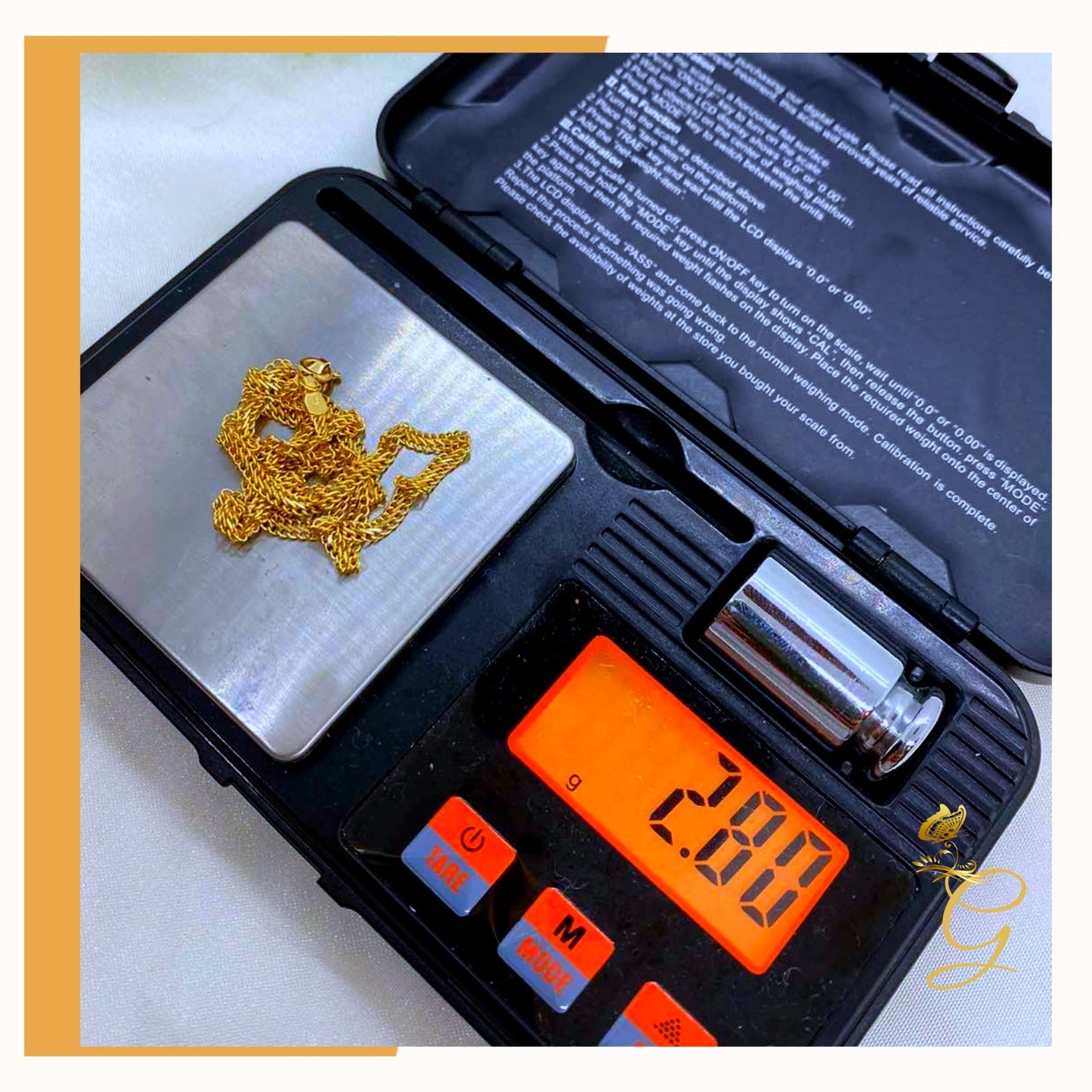 18K Real Gold Bismark Chain 16”