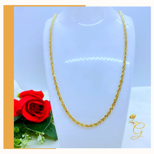 10K Gold Rope Chain 24” 3.06 MM Width