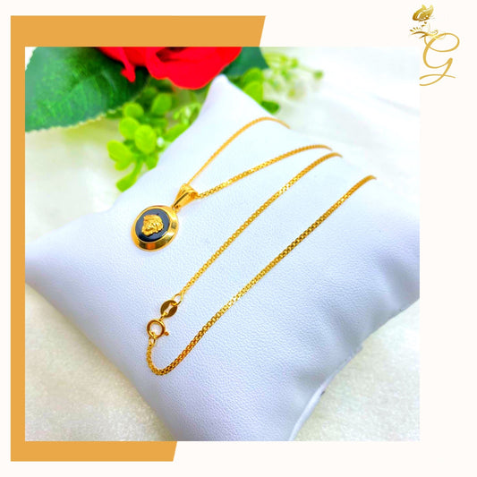 18K Real Gold Necklace 18”