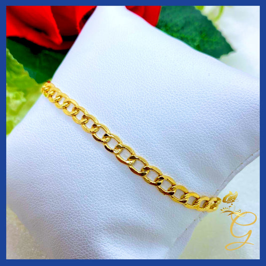 18K Real Gold Bracelet size 7”