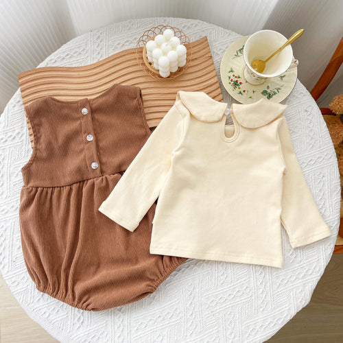 Spring and Autumn Baby Kids Girls Flowers Embroidered Pattern Long