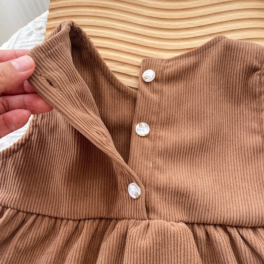 Spring and Autumn Baby Kids Girls Flowers Embroidered Pattern Long