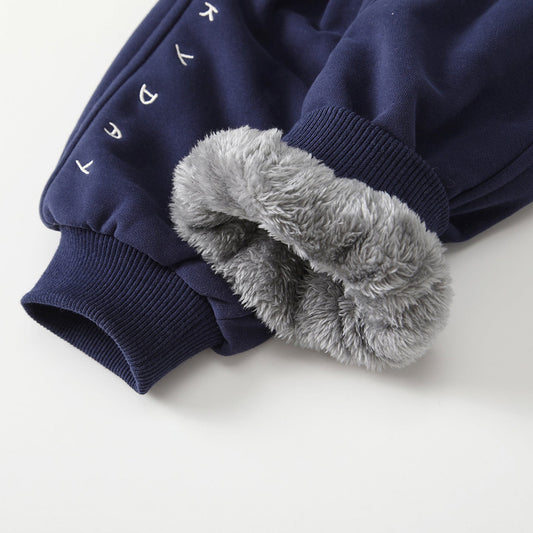 Winter Arrival Casual Baby Kids Boys Letters Embroidered Pattern