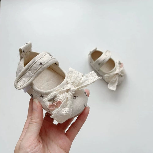 Spring and Autumn Baby Girl Fashion Floral Pattern Butterfly-bow