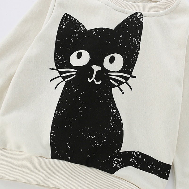 Autumn and Spring Arrival Animals Cartoon Pattern Long Sleeves