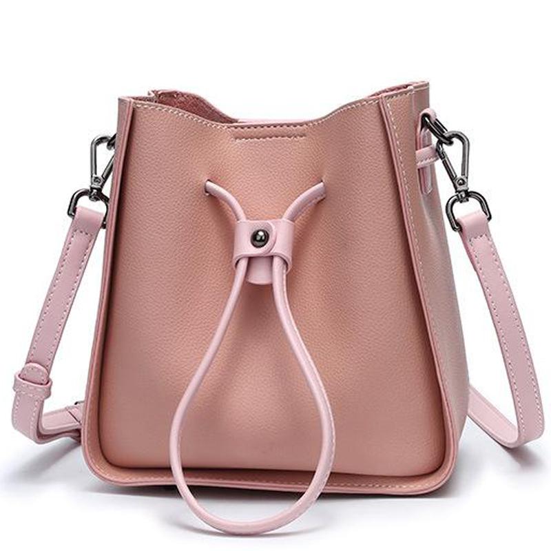 Handbags Purses Fashion Cowhide Bucket Handbag Tote bag Women's