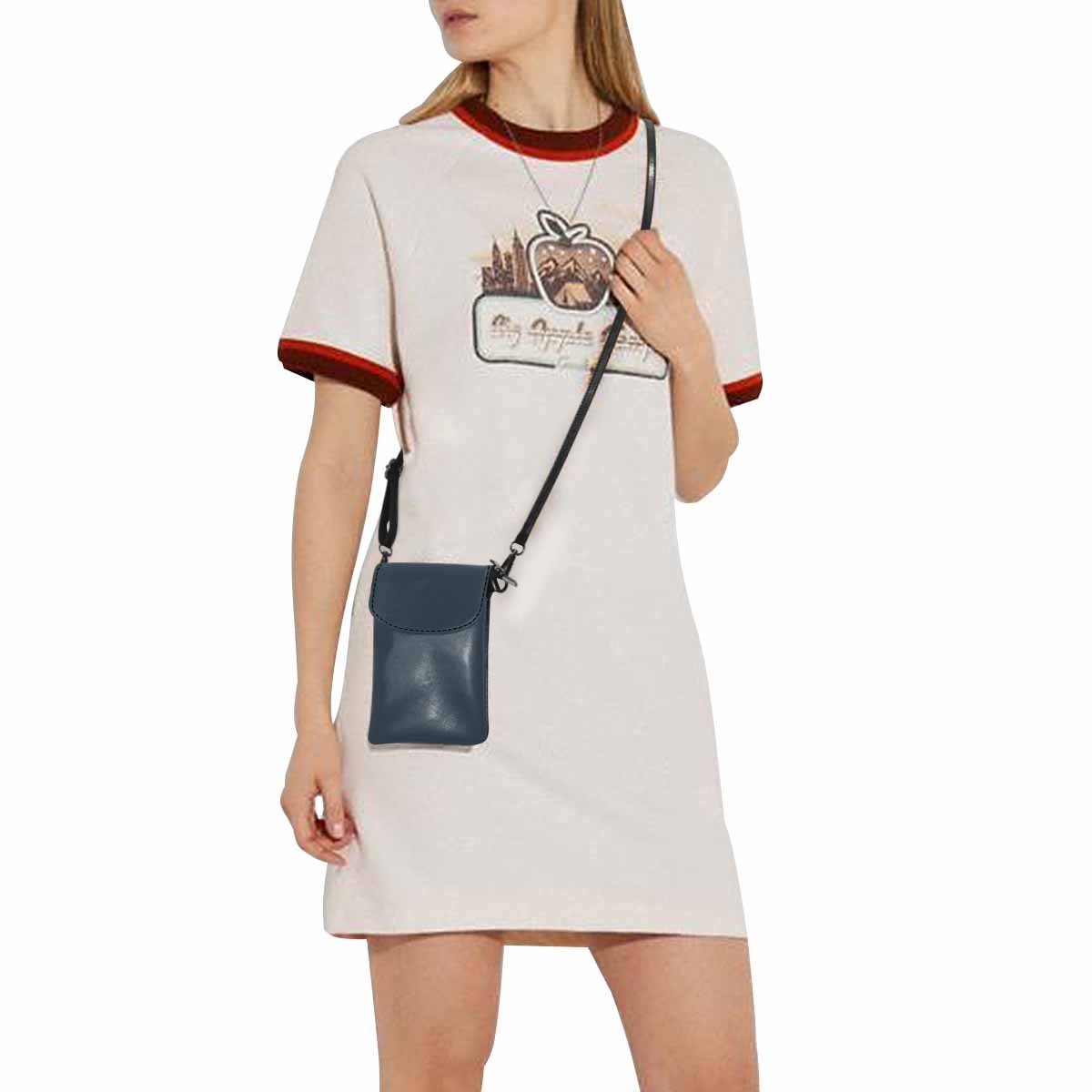 Womens Cell Phone Purse - Charcoal Black