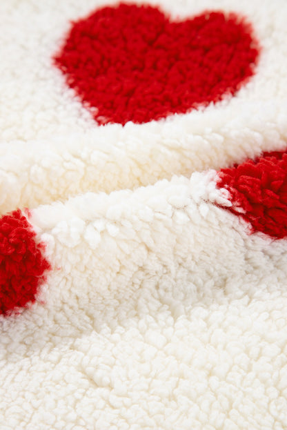Valentine Heart Fleece Drop Shoulder Sweatshirt