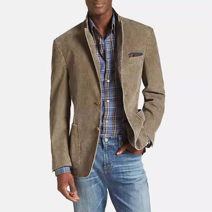 Denim Suit Casual Solid Color Men's Clothing Men's Suit Mens Suits For