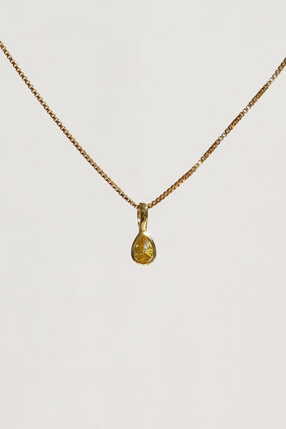 TEARDROP BEZEL BIRTHSTONE CHARM