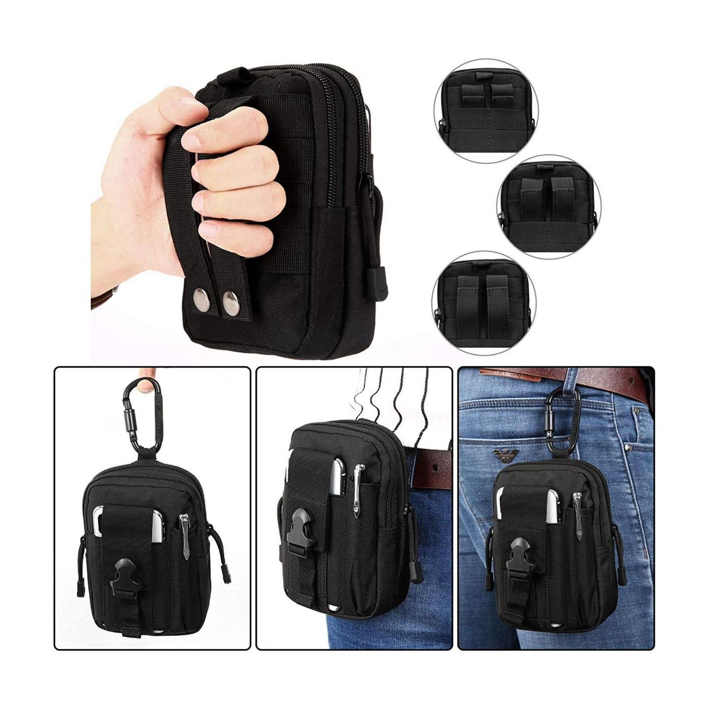 JupiterGear Tactical MOLLE Military Pouch Waist Bag for Hiking,