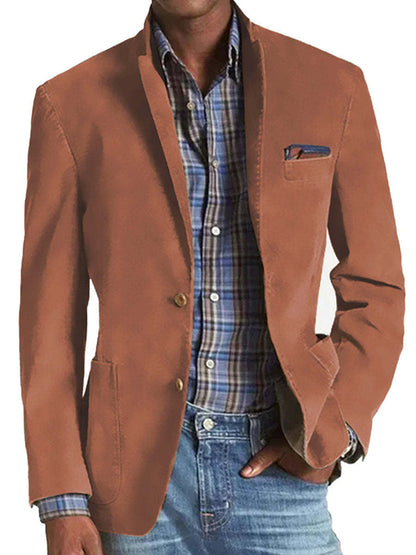 Denim Suit Casual Solid Color Men's Clothing Men's Suit Mens Suits For