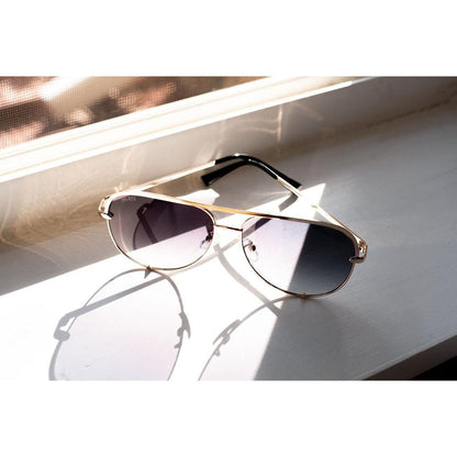 Alex Gold/Gray- High Quality Unisex Aviator Sunglasses
