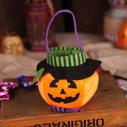 Cute Halloween Candy Bag Halloween Pumpkin Pattern Portable Handbag