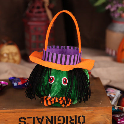Cute Halloween Candy Bag Halloween Pumpkin Pattern Portable Handbag