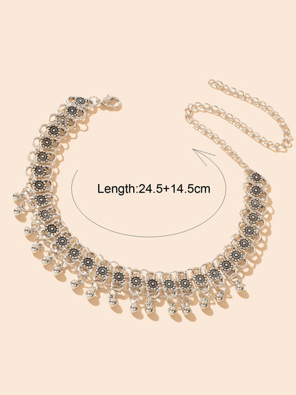 Ethnic Barefoot Sandal Beach Foot Jewellery Antique Silver Beads