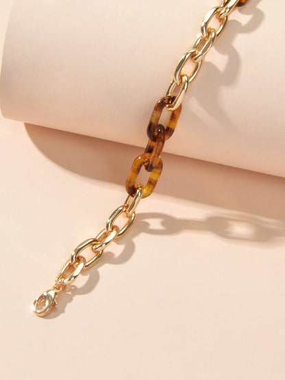 Designer Jewellery Acrylic Gold Crude Chain Bracelets Party Designer