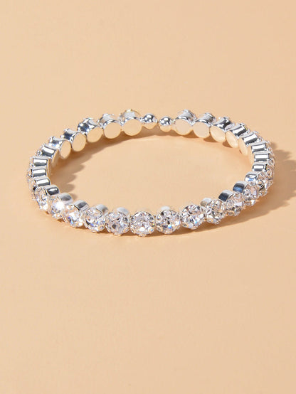 Textured Jewellery Faux Cubic Zirconia Classic Tennis Bracelet Nice