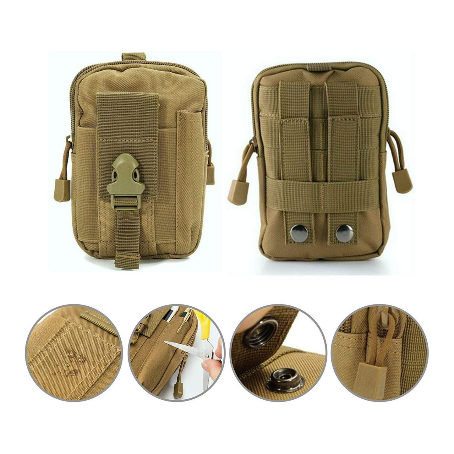 JupiterGear Tactical MOLLE Military Pouch Waist Bag for Hiking,