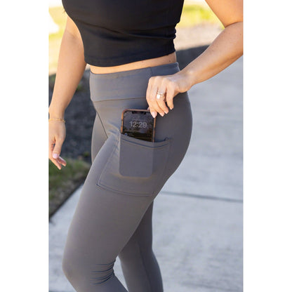 Dani - Charcoal Capri with Pockets