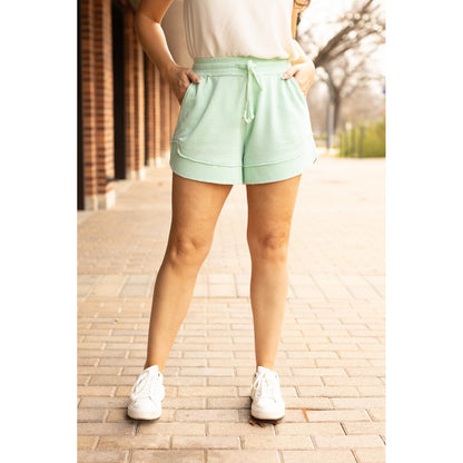 Ready to Ship | The Emelia Terry Cloth Shorts - Mint
