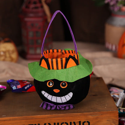 Cute Halloween Candy Bag Halloween Pumpkin Pattern Portable Handbag