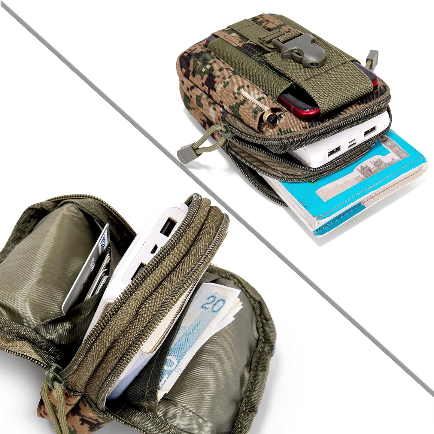 JupiterGear Tactical MOLLE Military Pouch Waist Bag for Hiking,